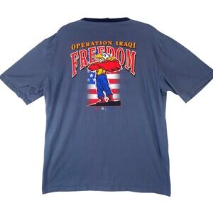 Gear For Sports Mens Operation Iraqi Freedom Eagle Ringer T-Shirt Blue Large